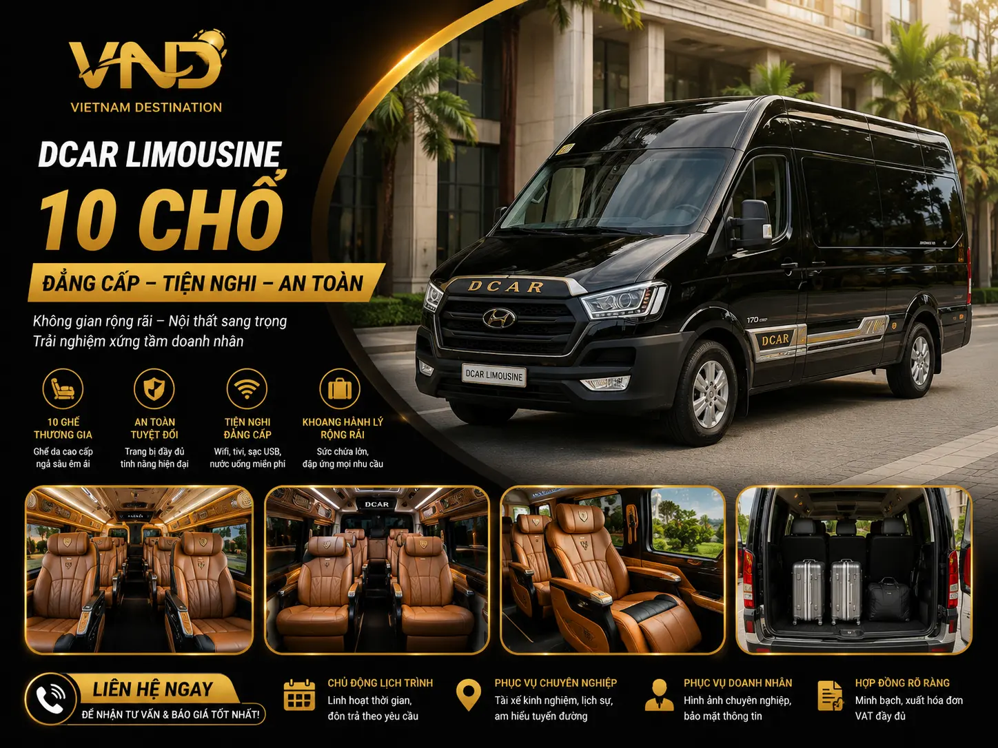 Dcar limousine 10 Chỗ