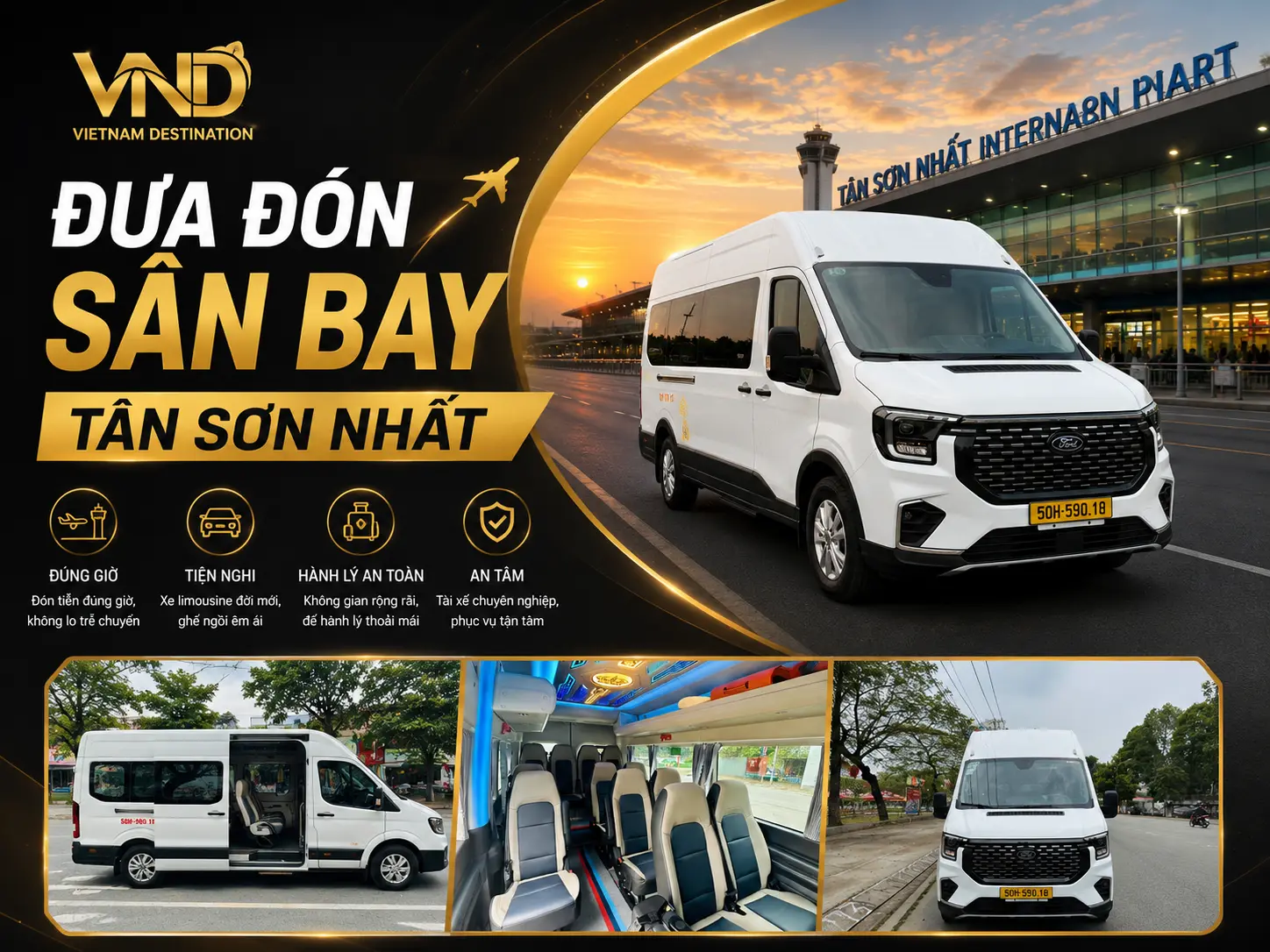 đưa đón sân bay tân sơn nhất vietnamdestination.vn